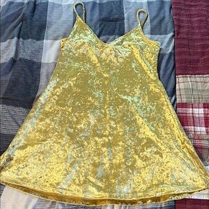 Forever 21 Gold Velvet Dress